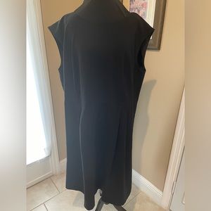 24W Nordstrom black fitted sheath dress cap sleeves, dressy & professional